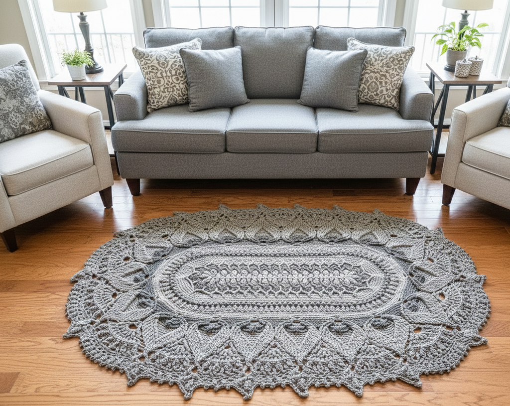 Luxury Crochet Rug - Stonehaven Lace