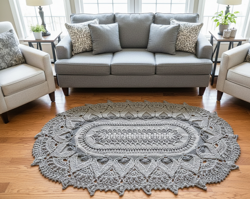 Luxury Crochet Rug - Stonehaven Lace