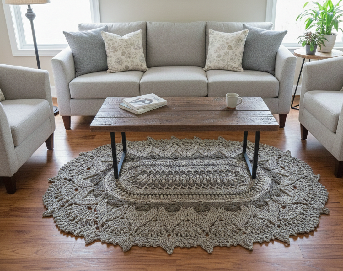 Luxury Crochet Rug - Stonehaven Lace