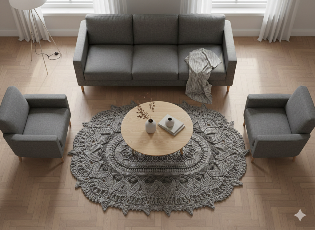 Luxury Crochet Rug - Stonehaven Lace