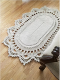 Small Luxury crochet Rug - Oblong Scatter Rug
