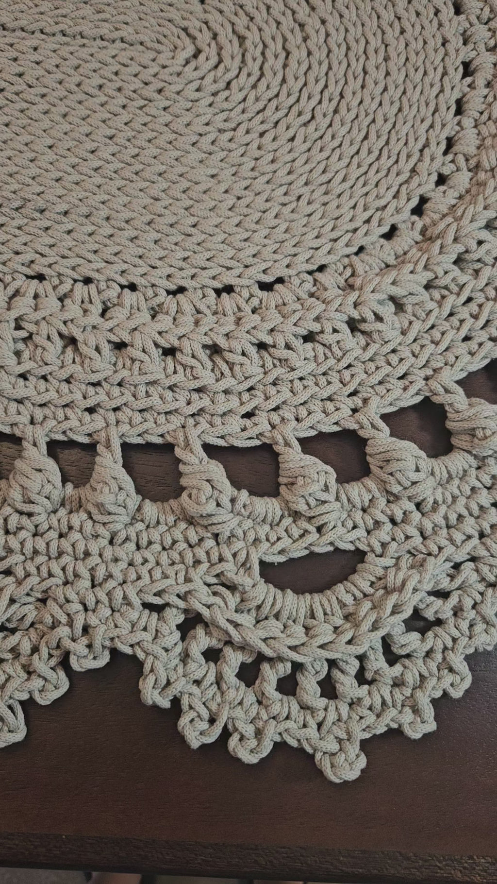 Small Luxury crochet Rug - Oblong Scatter Rug