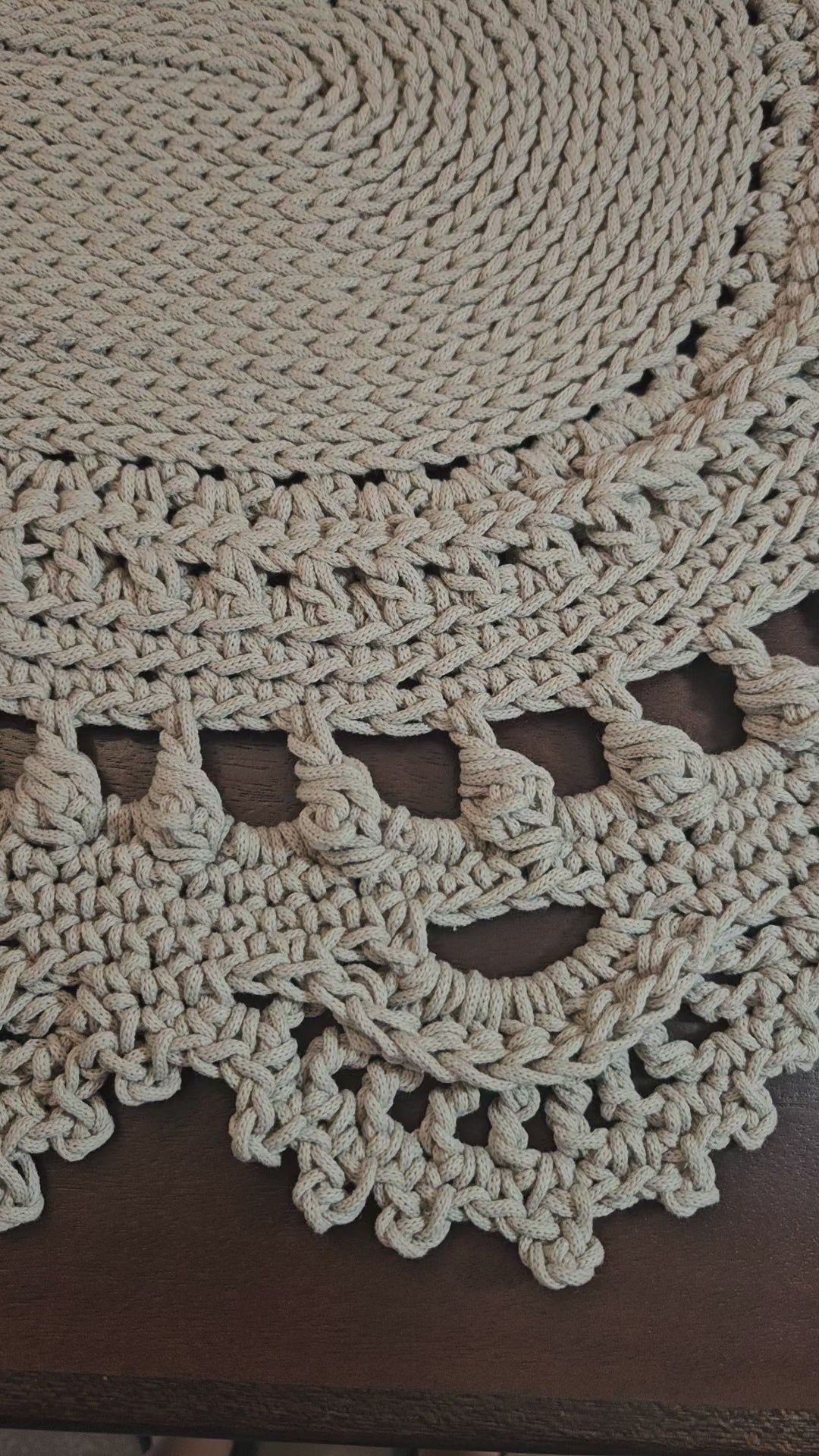 Small Luxury crochet Rug - Oblong Scatter Rug